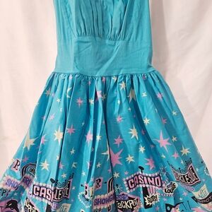 Large 2018 Pinup Couture PUG x Viva Las Vegas Collab Swing Dress GUC